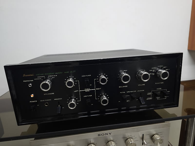Sansui Au-777 Stereo Amplifier Recapped Operational.  			
