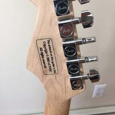 Fender  Splatter Stratocaster 2003 Black/Silver/Gold image 8