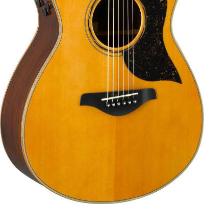 Yamaha AC5R ARE Solid Wood Concert Acoustic-Electric Guitar, Vintage Natural image 1