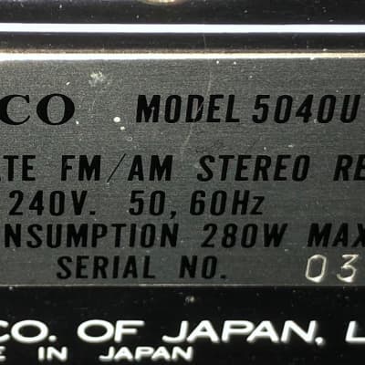 JVC Nivico Model 5040U - Quad/Stereo Receiver W/Preouts Vintage 200 Watts Per Channel image 3