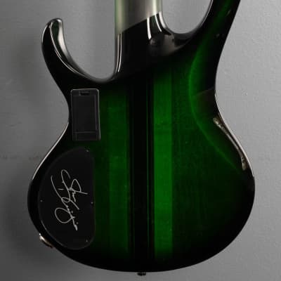 Ibanez Steve Di Giorgio SDGB1 Fretless Bass - Dark Moss Burst image 4