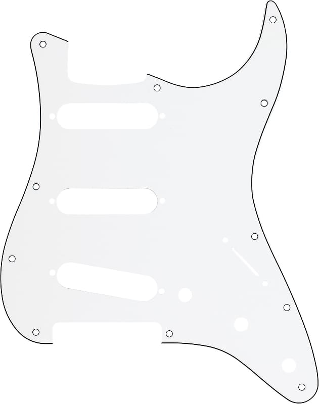 Genuine Fender® 11-Hole Modern-Style Stratocaster® S/S/S Pickguard White 099-1360-000 image 1