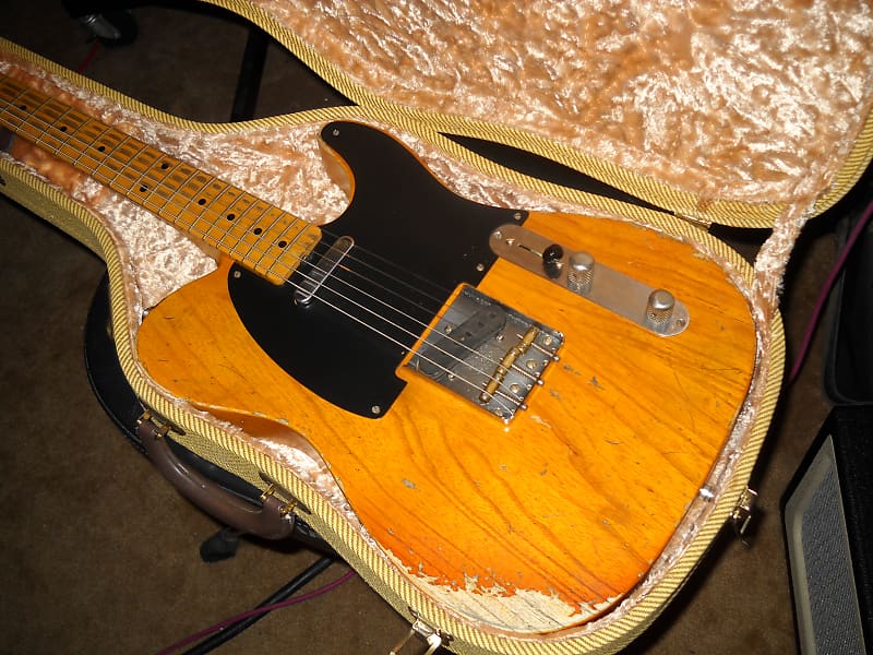 Scarecrow Guitars 52 Blackguard Tele Tribute relic 2018 butterscotch image 1