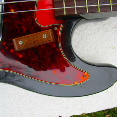 Harmony  Silhouette H-25 Bass Guitar, Late 1960's, USA, Cherryburst, Dearmond Pickup, Caseburst image 8