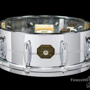Gretsch 1970s Model 4165 Vintage Snare Drum : Chrome over Brass : 5x14 image 11