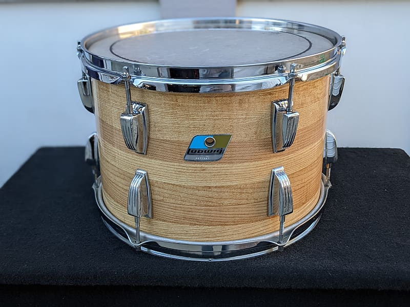 Closet Find! 1980s Ludwig Butcher Block Wrap 9 x 13" Tom - Looks Fantastic - Sounds Great! image 1
