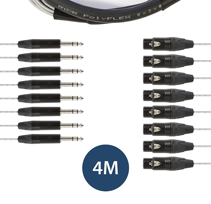 Klotz & Neutrik 4M Pro 8 Way Loom Stereo Jack to Female XLR | Reverb
