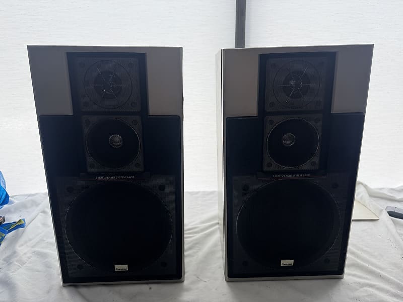 Vintage Sansui S-M99 3-way Bookshelf Speakers ~ Tested, Works &amp; Sounds Great  			
