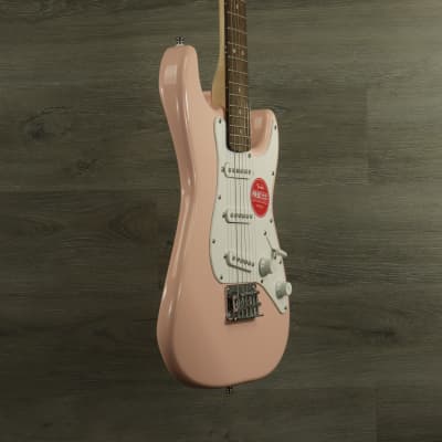Squier Mini Stratocaster with Laurel Fretboard Shell Pink image 3