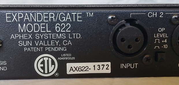 配信機器・PA機器・レコーディング機器 APHEX EXPANDER GATE MODEL 622 A Aphex Model 622, Logic Assisted Expander/Gate – CLAIR Used Gear