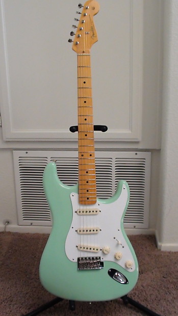 Fender  57 American Vintage Reissue Stratocaster - Maple Neck -  Surf Green image 1