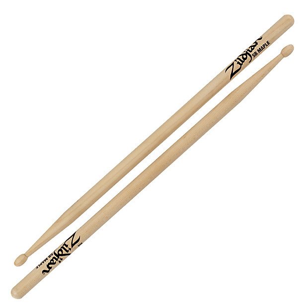 Zildjian 5BMG Maple Dip Series 5B Wood Tip Drum Sticks image 1