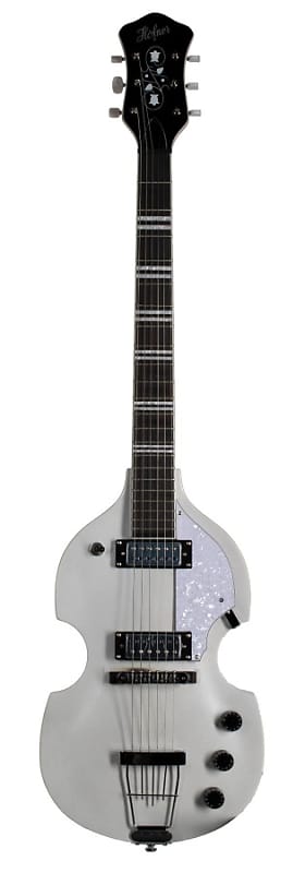 Hofner HI-459-PE-PW Ignition Violin Guitar - White image 1