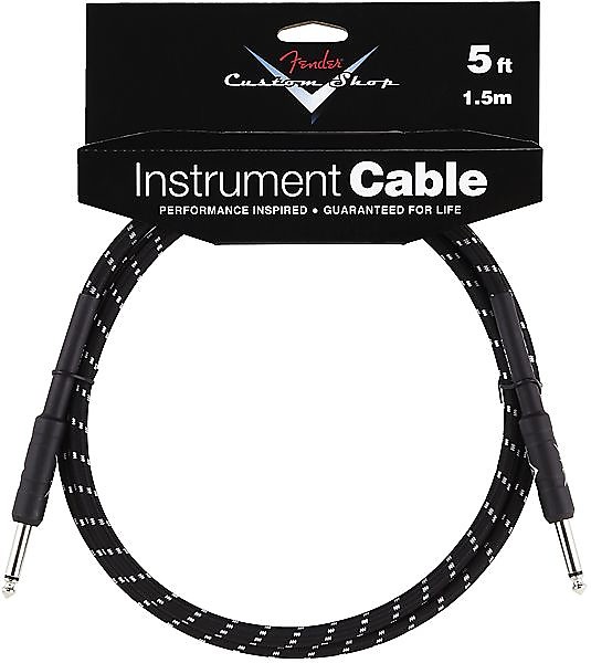 Fender Custom Shop Performance Series Cable, 5', Black 2016 image 1