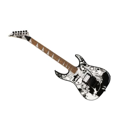 Jackson X Series Dinky DK1 H 6-String Solid Body Maple Electric Guitar -Right-Handed (Skull Kaos) Bundle with Protective Hard Shell Guitar Case image 5
