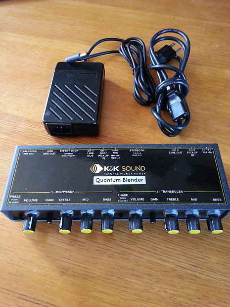 K&K Quantum Blender Dual Channel Acoustic Guitar Preamp/EQ/Mixer
