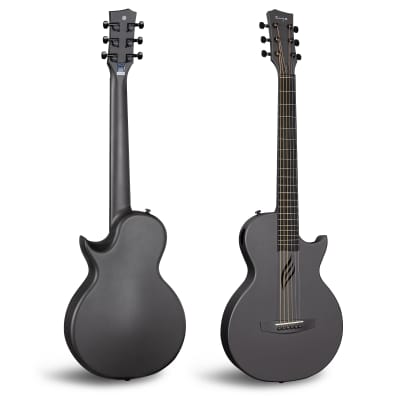 Enya Nova Go Carbon Fiber Acoustic Guitar Black (1/2 Size) image 2