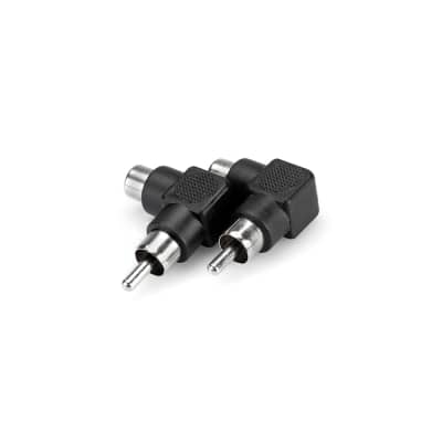 Hosa GRA-259 Right-angle Adaptors, RCA Female to Male Adapters (2-Pack)