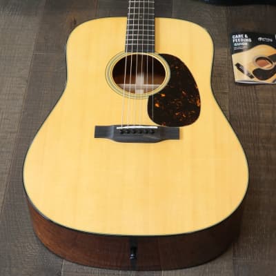 MINTY! 2022 Martin D-18 Natural Acoustic Dreadnaught Guitar + OHSC image 2