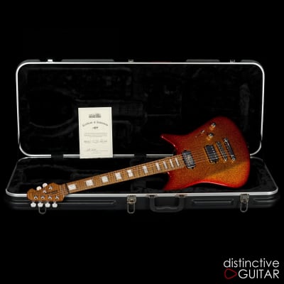 Music Man Albert Lee BFR Cherry Punch Sparkle - Roasted Flame Maple Neck image 12
