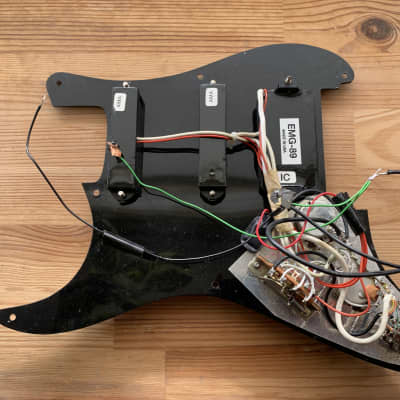 Loaded pickguard: vintage EMG 89 (Bronze logo) and single coils 80s image 2