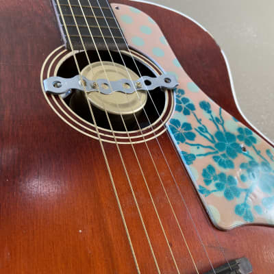 1960s Silvertone Acoustic Guitar USA (Airline Kay Harmony Truetone Danelectro Stella Epiphone) image 2