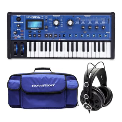 Novation MiniNova Synthesizer Bundle with Carry Case and Knox Studio Headphones