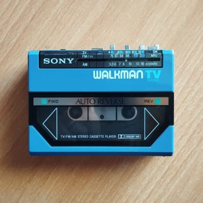 Sony Walkman radio Cassette player WM-F55 Blue Junk for