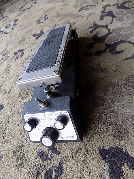 Exciter Fuzz Wah Siren Surf Hurricane effect pedal JAPAN early 70s Silver/Black image 1