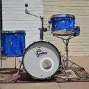 Lightly Used Gretsch Catalina Club Mahogany 12, 14, 18 Drum Kit w/ 14 Snare in Blue Satin Flame