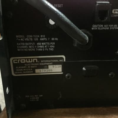 Crown  Com-Tech 810  2-Channel Power Amplifier image 5