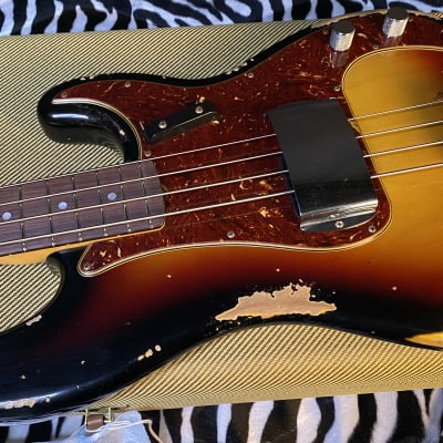 NEW! 2024 Fender 64 Precision Bass Relic 3-Tone Sunburst - Custom Shop - Authorized Dealer - 9 lbs - R133707 image 7