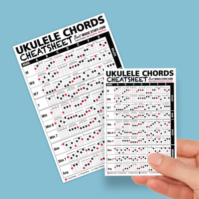 Small + Large Ukulele Chords Cheatsheet Bundle | Reverb