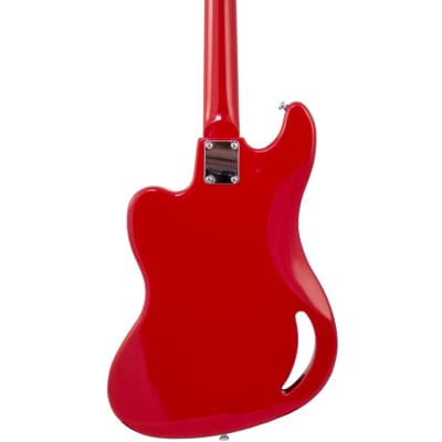 Eastwood TB64 6-String Bass Fiesta Red image 4