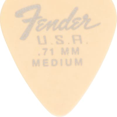 Fender - Dura-Tone 351 Shape, .71, Olympic White, 12-Pack Guitar Picks image 1