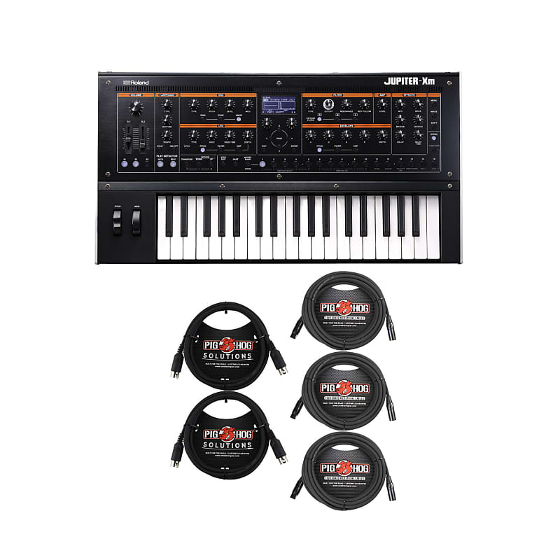 Roland JUPITER-XM 37-Key Keyboard Synthesizer with XLR Cables (3