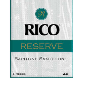 Rico RLR0525 Reserve Baritone Saxophone Reeds - Strength 2.5 (5-Pack)