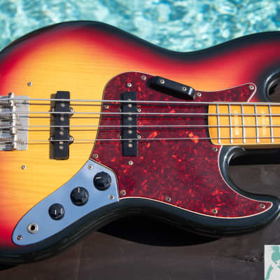 1976 Greco JB-450 Jazz Bass w/ Fender Gig Bag - 3-Tone Sunburst