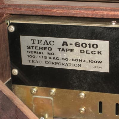 TEAC A-6010 Pro Serviced Open Reel Tape Deck Recorder & Manual