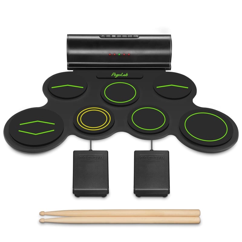 AeroBand Electric Air Drum Set Air Drum Sticks, Air Drum with Drumsticks,  Pedals, Bluetooth and 8 Sounds, USB MIDI Function, Electronic Drum Set for  Adults, Kids, Professionals, Gift (Wood) : : Musical