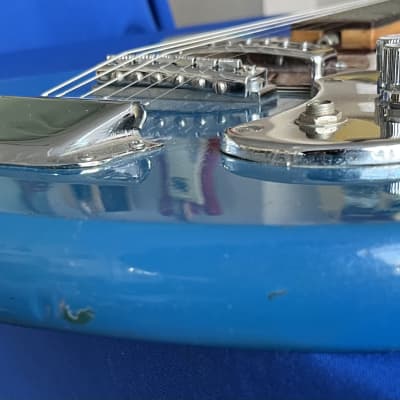 Vintage 1960s Kingston Kawai Teisco Swinga Style~S1T Hound Dog Offset Dbl Cutaway Guitar Ocean Blue All Original! ** SEE VIDEO** image 22