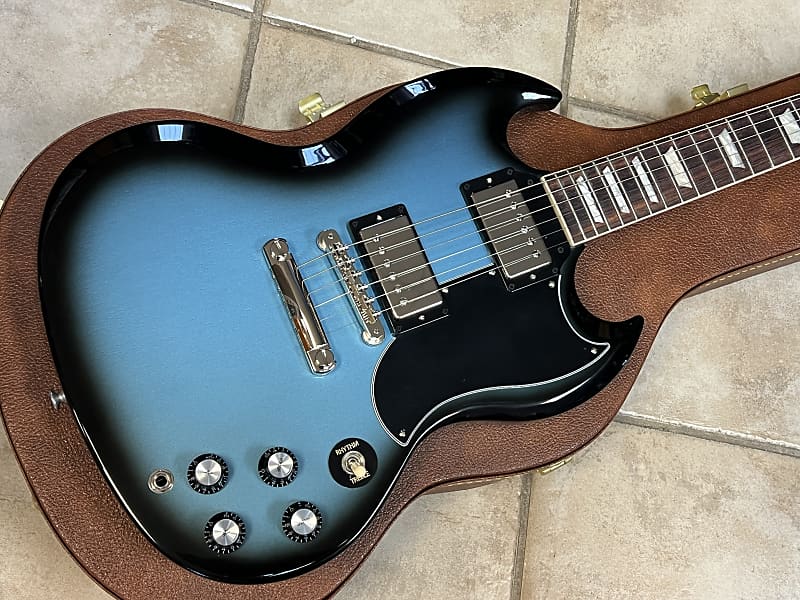 2023 Gibson USA SG Standard '61 Stop Bar Pelham Blue Burst image 1