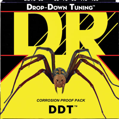 DR DDT5-55 Drop Down Tuning 5 string Bass Guitar Strings 55-135 Heavy image 1