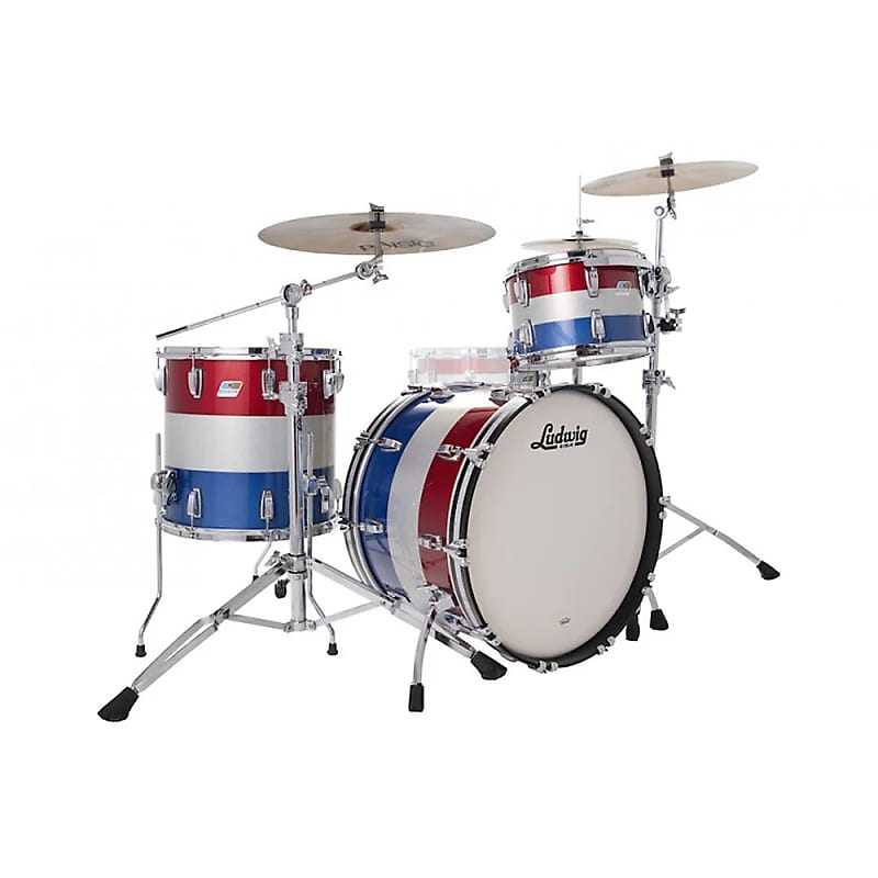 Ludwig Legacy Maple Limited Edition "4th of July" Fab Outfit 9x13 / 16x16 / 14x22" Drum Set image 1