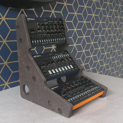 Roland Aira Compact S1 J6 T8 E4 - Black Valchromat Triple Stand from Synths And Wood image 3