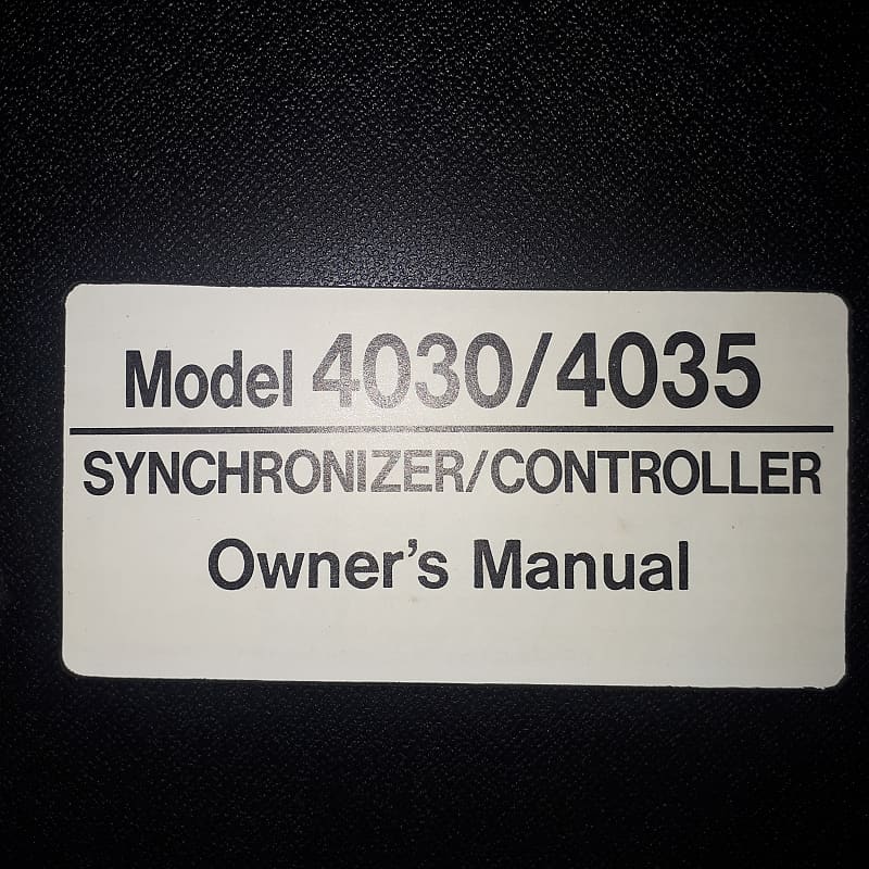 Fostex Owners Manual for 4030/4035 Synchronizer/Controller  1985 image 1