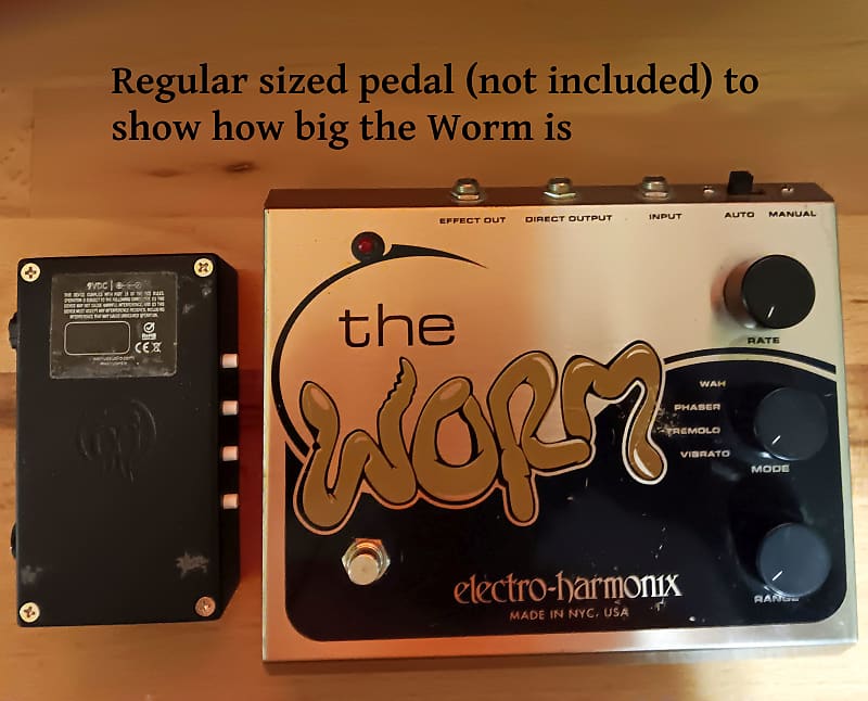 Electro-Harmonix The Worm - RARE Large Box - Analog Phaser / Vibrato /  Tremolo / Wah - w/ power supply