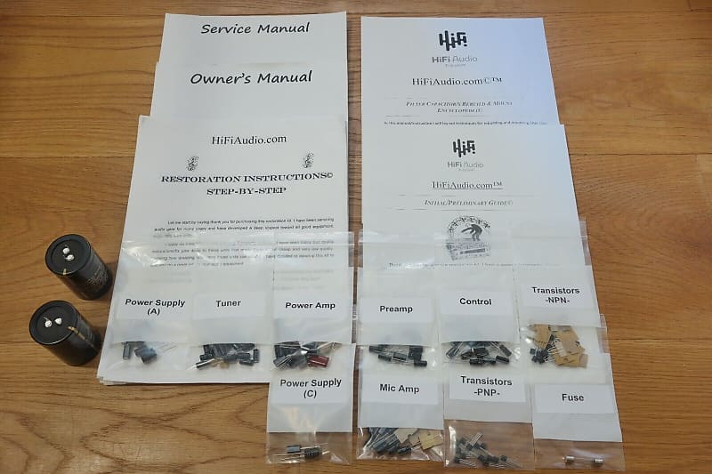 Kenwood KR-6600 restoration kit filter capacitor repair rebuild fix  			