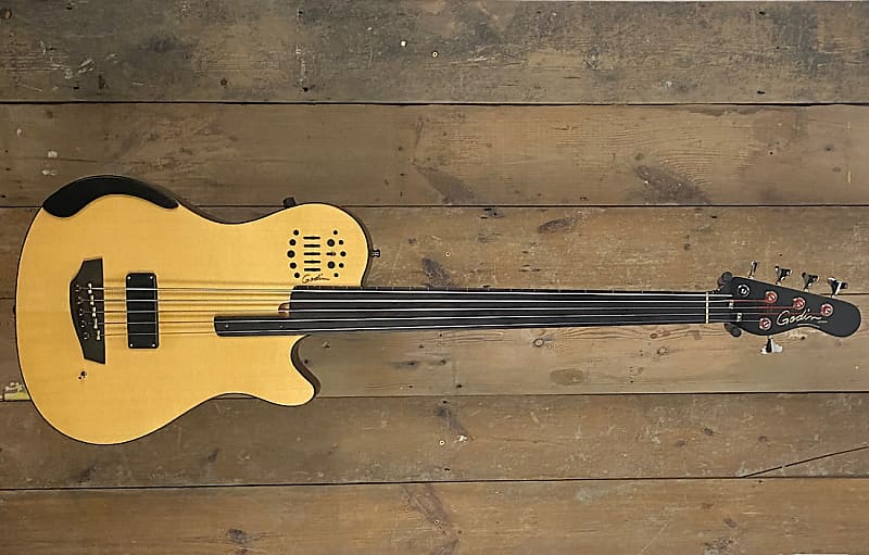 Godin A5 Ultra SA Semi-Acoustic 5-String Bass Natural | Reverb