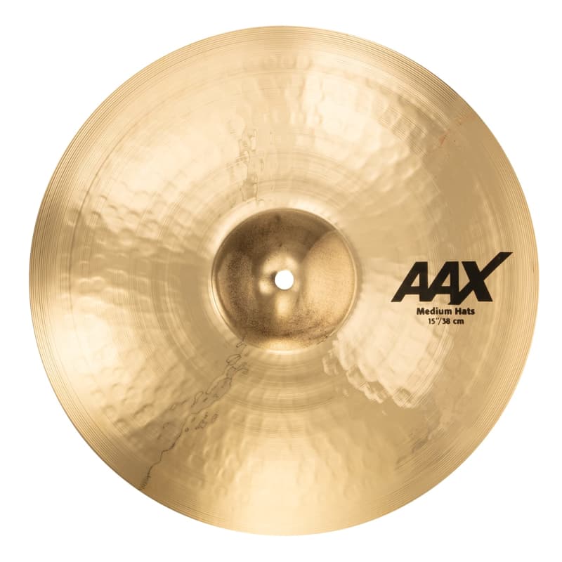 Photos - Cymbal Sabian    15" AAX Medium Hats Brilliant Finish Natura... Natural  2023